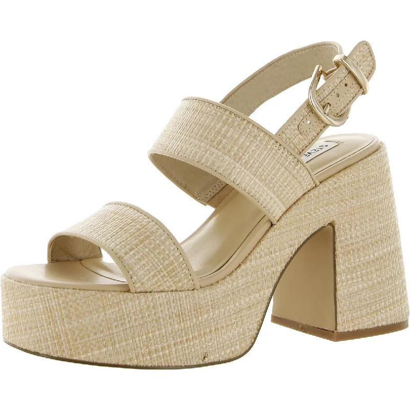 Comfortable sandals for hot beach evenings-Steve Madden Womens Valory Wedge Platform Block Heels