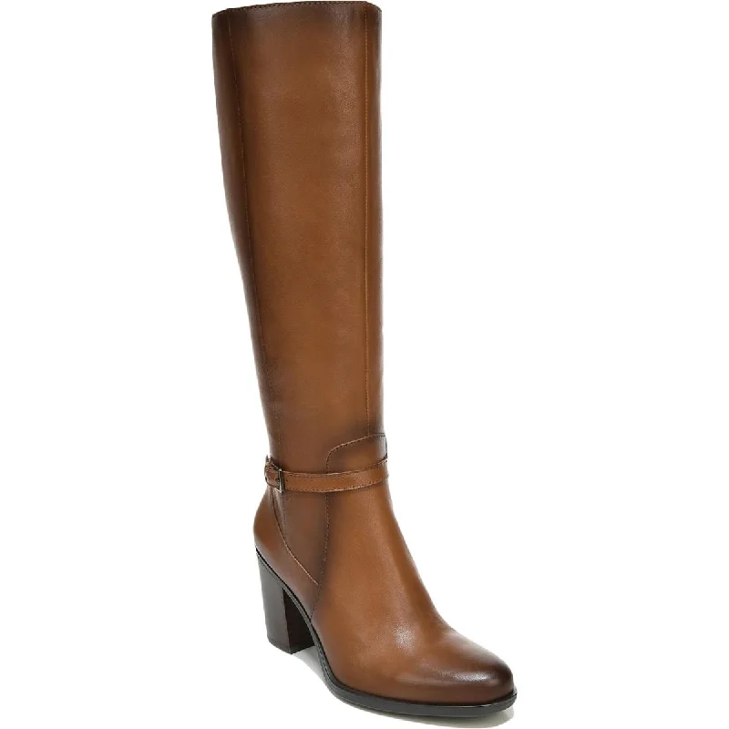 Boots with quiet ridge repose -Naturalizer Womens Kalina Leather Block Heel Knee-High Boots