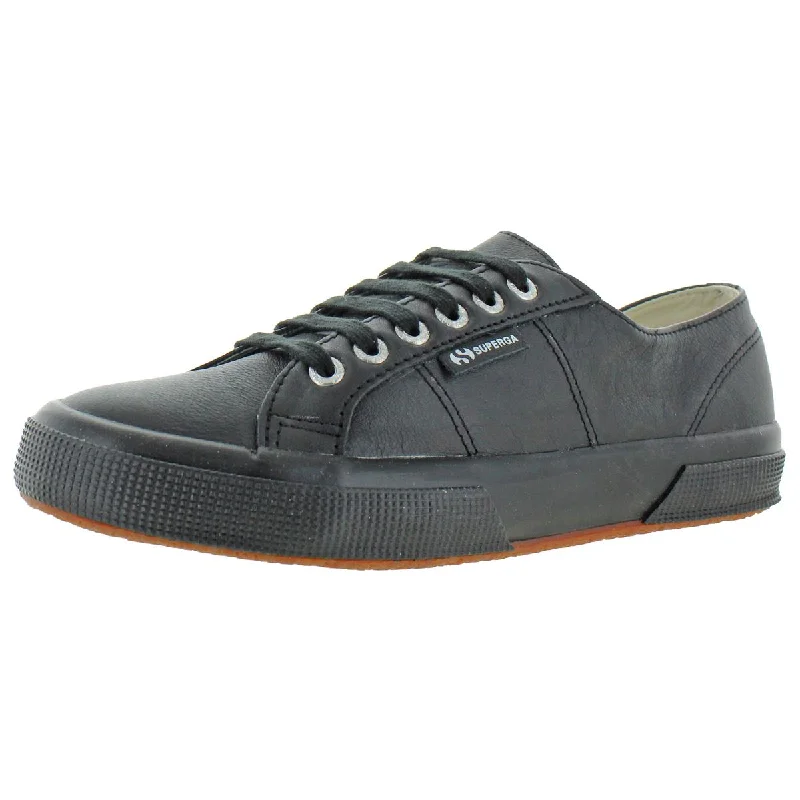 Athletic shoes for gym-goers -Superga Mens 2750 Leather Low-Top Sneakers