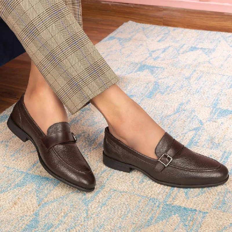 Best loafers for summer evening strolls-The Heiden Brown Men's Leather Loafers Tresmode