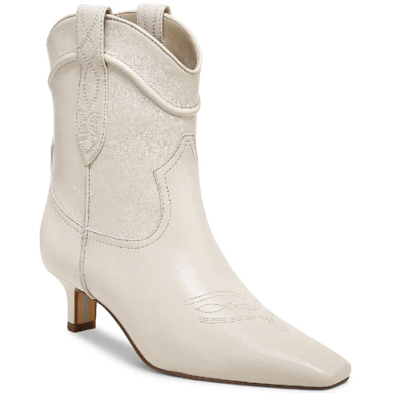 Boots with rich ridge piles -Sam Edelman Womens Taryn Embroidered Square Toe Cowboy, Western Boots