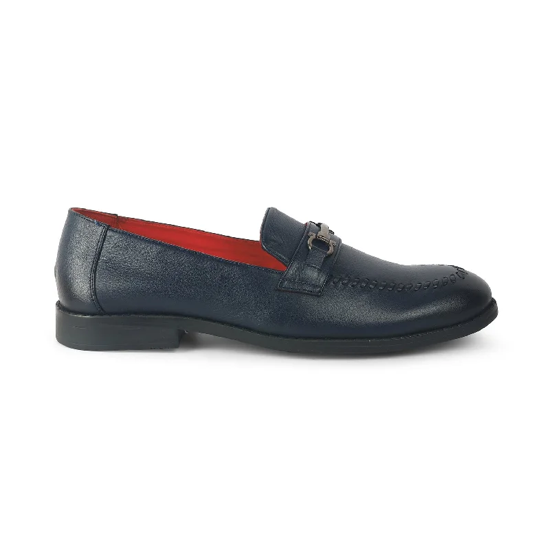 Soft loafers for cozy night strolls-Tresmode Malwa Blue Men's Leather Loafers