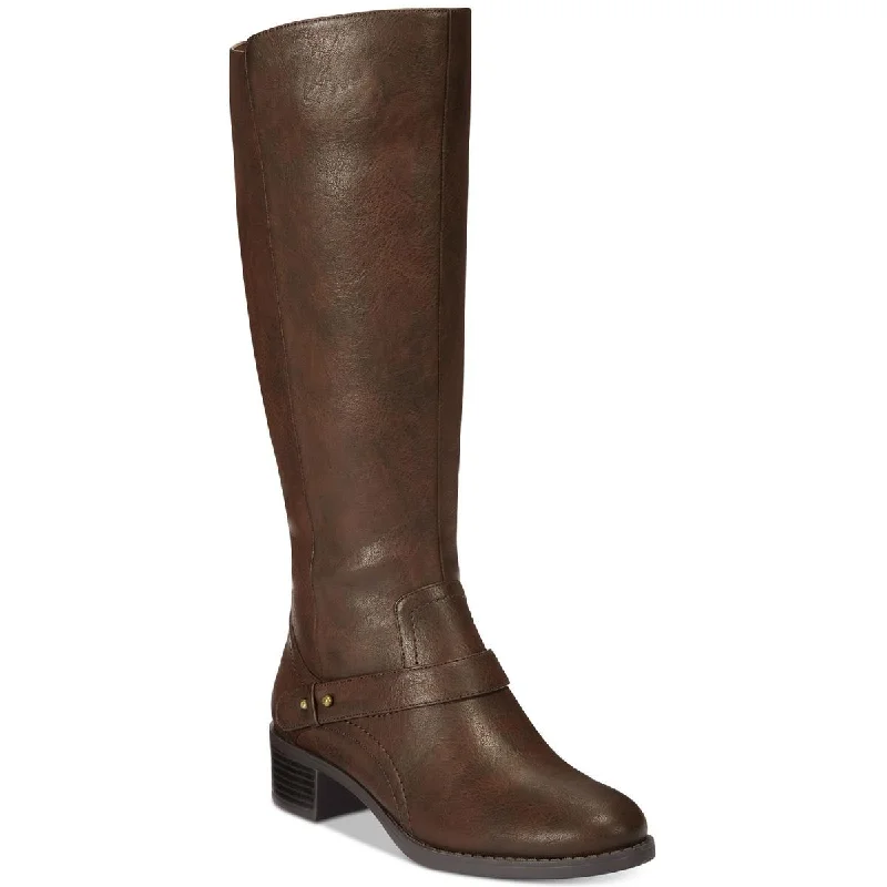 Boots with wet ridge beds -Easy Street Womens Jewel Plus Wide Calf Slip-On Knee-High Boots