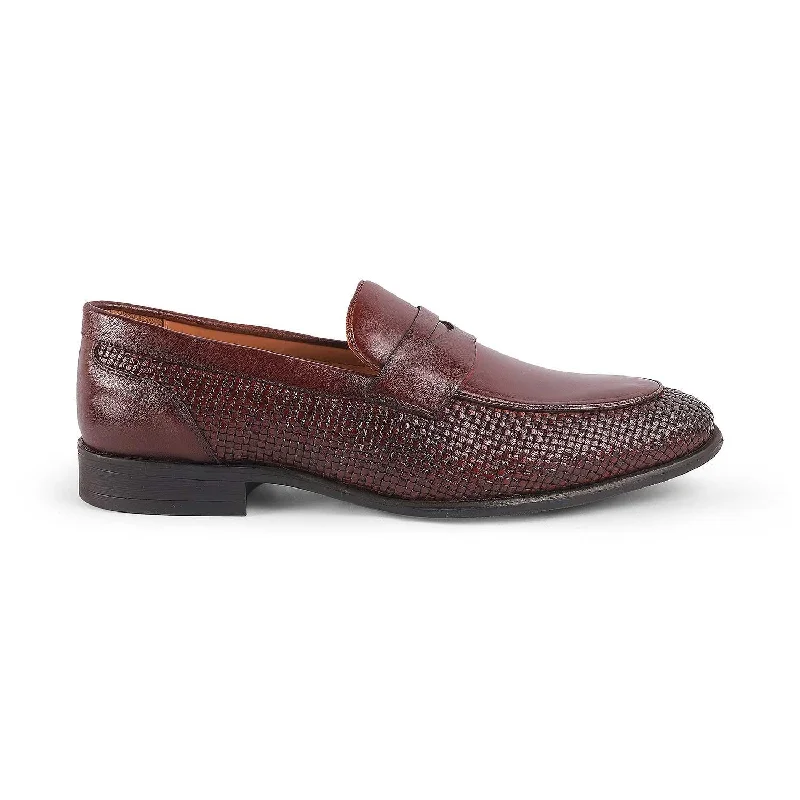 Fashionable loafers for night city comfort-Tresmode Jim Brown Men's Leather Penny Loafers