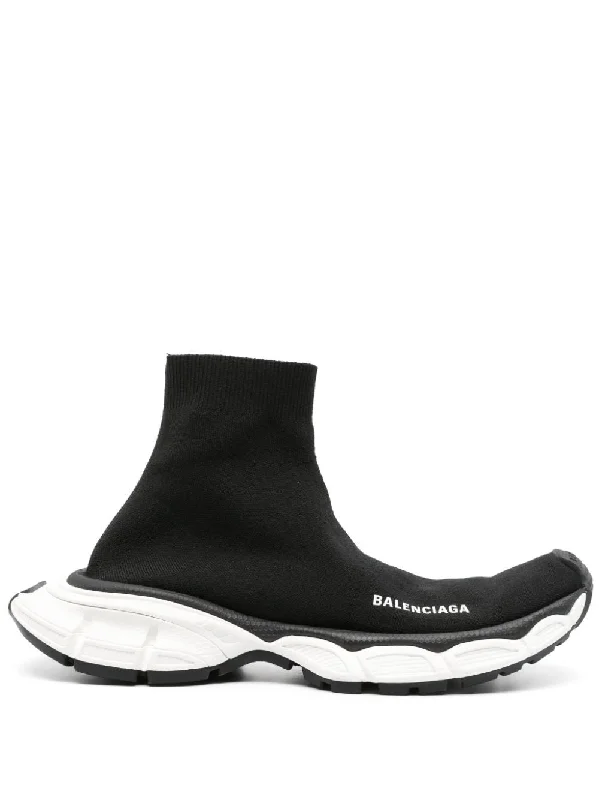 Athletic shoes with modern tones -BALENCIAGA 3XL Black Recycled Mesh Sock Sneakers for Women