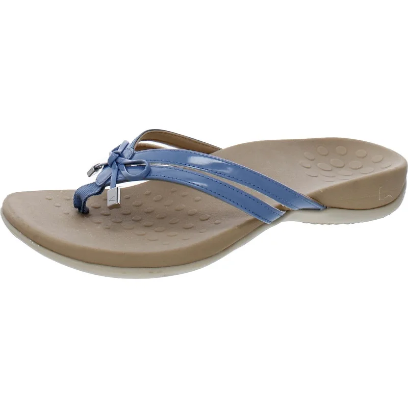 Durable sandals for tough shore evenings-Vionic Womens Bella X Bow Slip On Thong Sandals