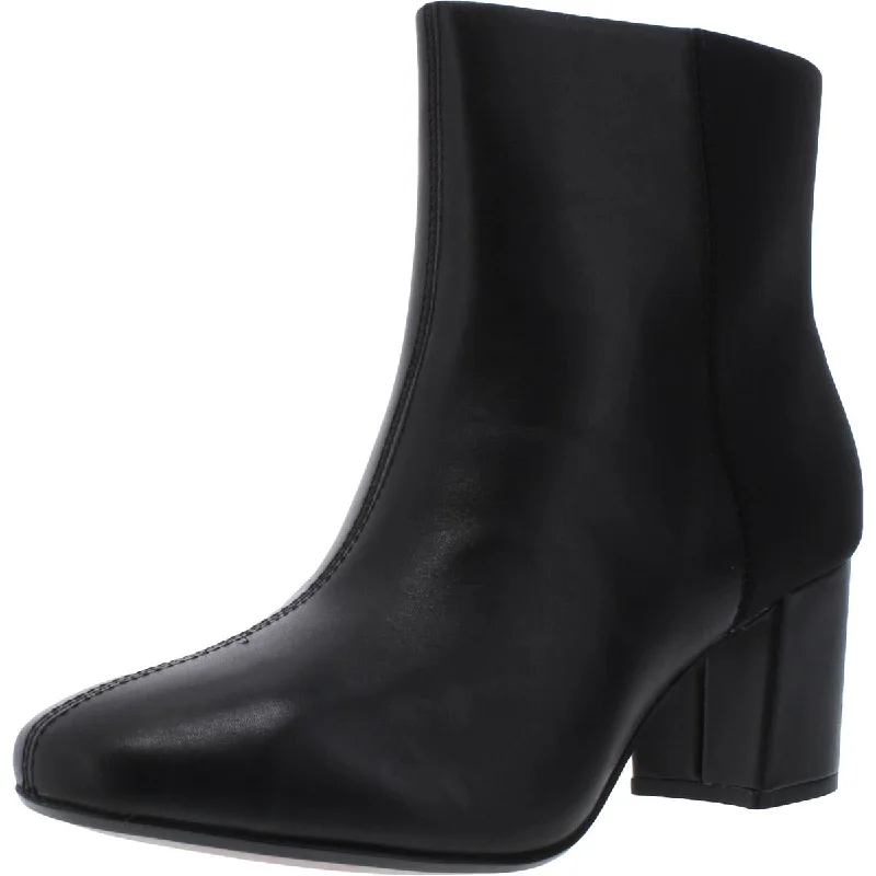 Classic boots with clean ridges -Clarks Collection Women's Chantelle Stone Leather Ortholite Block Heel Bootie