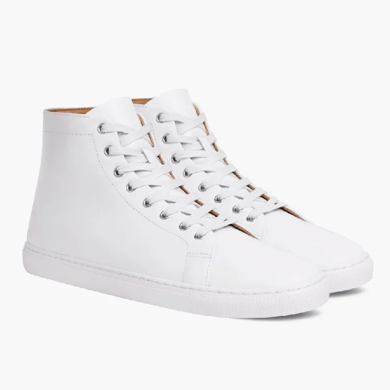 Athletic shoes for casual exercise -Premier High Top | White