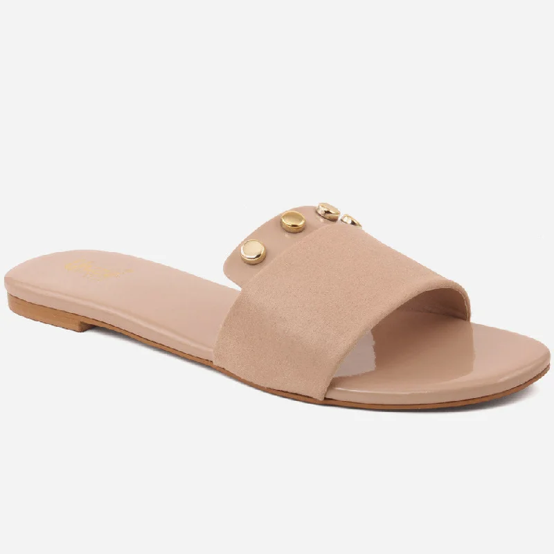 Slippers for terrace naps -Women "ROMEY" Comfortable Flat-Heel,Wide Fit Gorgeous Slippers