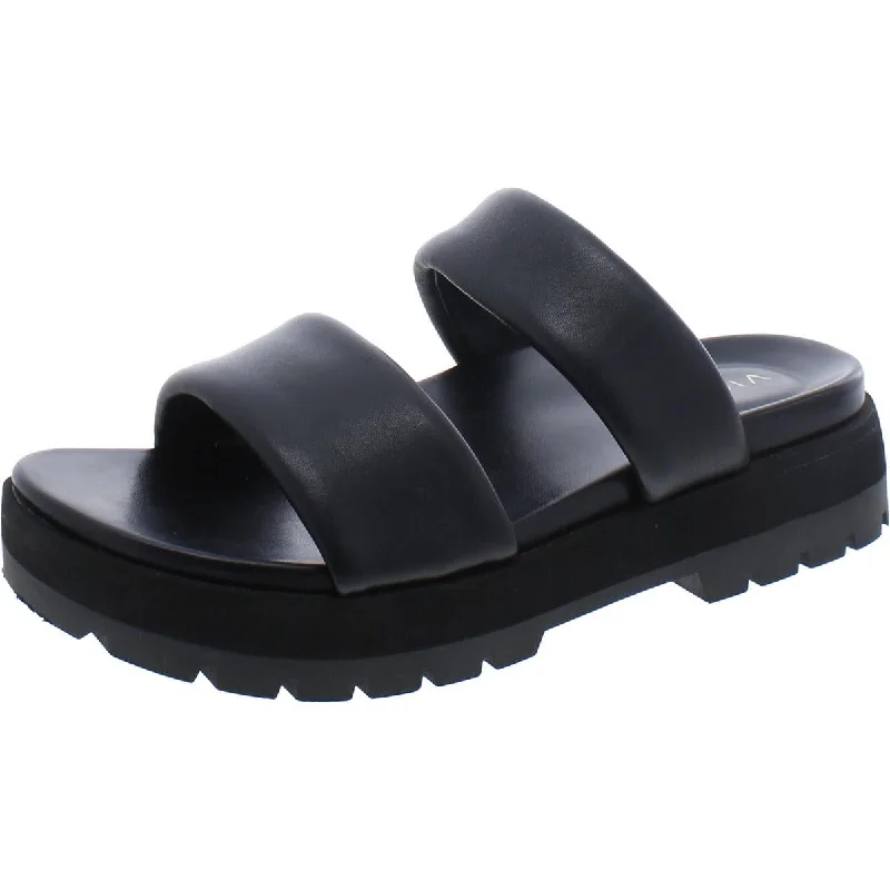 Trendy sandals for summer shore evenings-Vionic Womens Modesto Leather Slip-On Slide Sandals