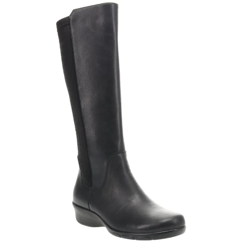 Retro boots with women’s grit -Propet Womens West Leather Embossed Knee-High Boots