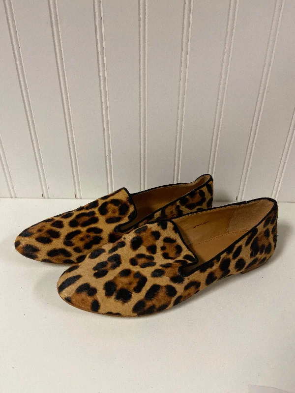 Flats with breezy sole fabrics -Shoes Flats By J. Crew In Animal Print, Size: 7.5