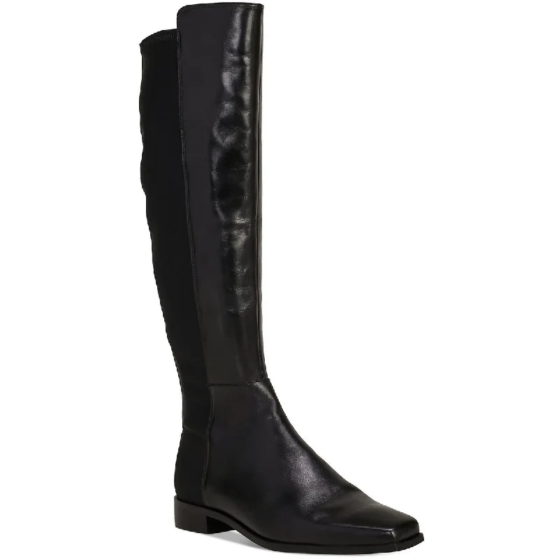 Boots with soft ridge grip -Vince Camuto Womens Librina Leather Square Toe Knee-High Boots