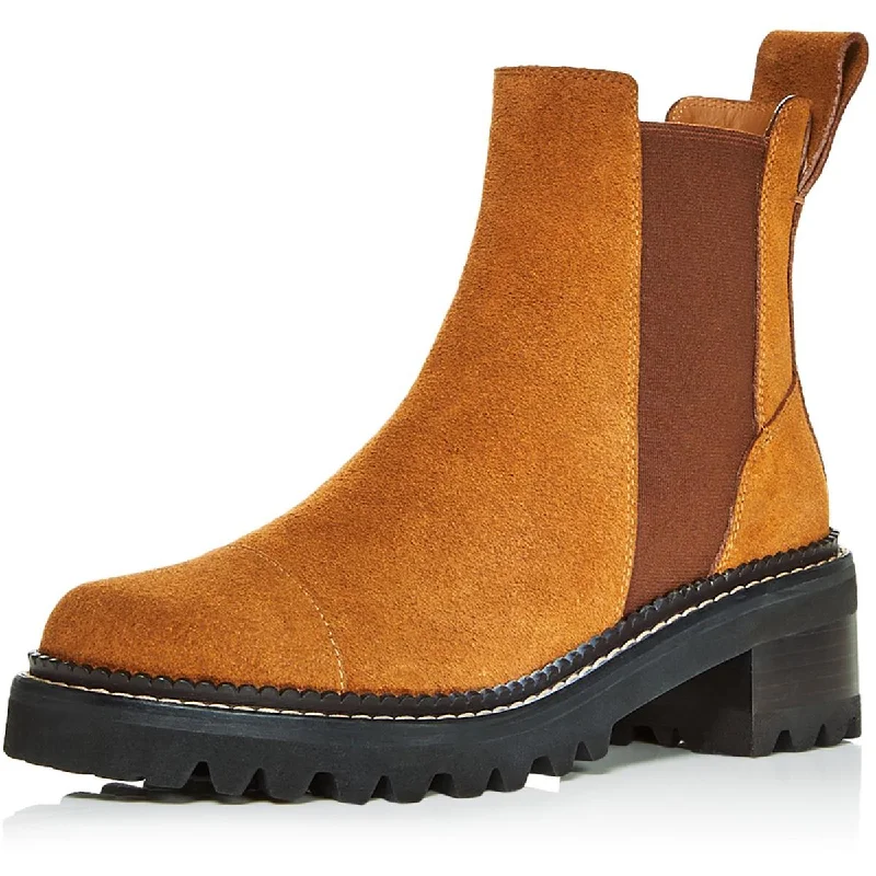 Boots for dawdling ridge days -See by Chloe Womens Lugged Sole Pull On Chelsea Boots