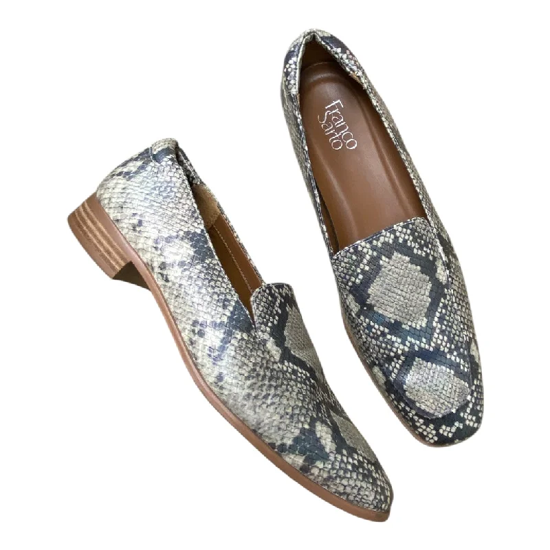 Flats for outdoor snow scenes -Shoes Flats By Franco Sarto In Snakeskin Print, Size: 11