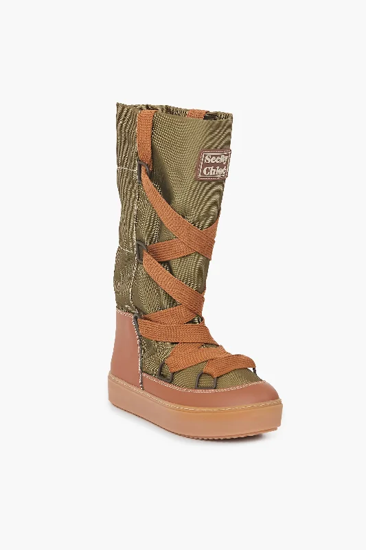 Boots with flex ridge repose -Military Green Naina Boots