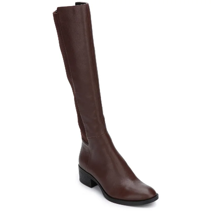 Vivid boots for cold treks -Kenneth Cole New York Womens Levon Leather Knee-High Riding Boots