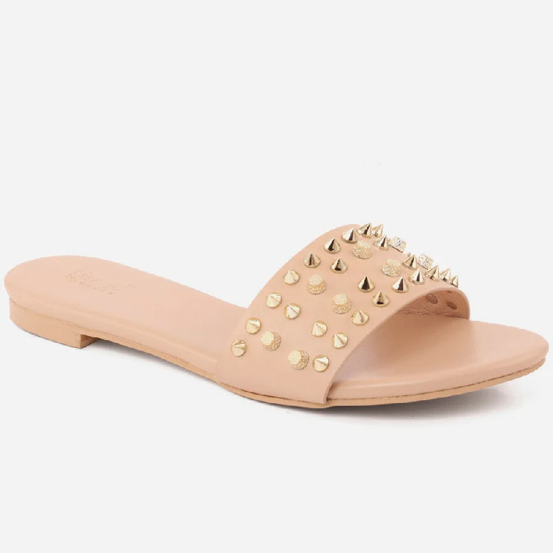 Slippers with fluid nap steps -Women "ALINA" Sparkle Evening Look Slippers