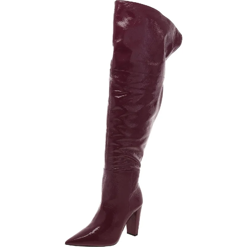 Boots with damp ridge hush -Vince Camuto Womens Minnada4 Leather Pointed Toe Knee-High Boots