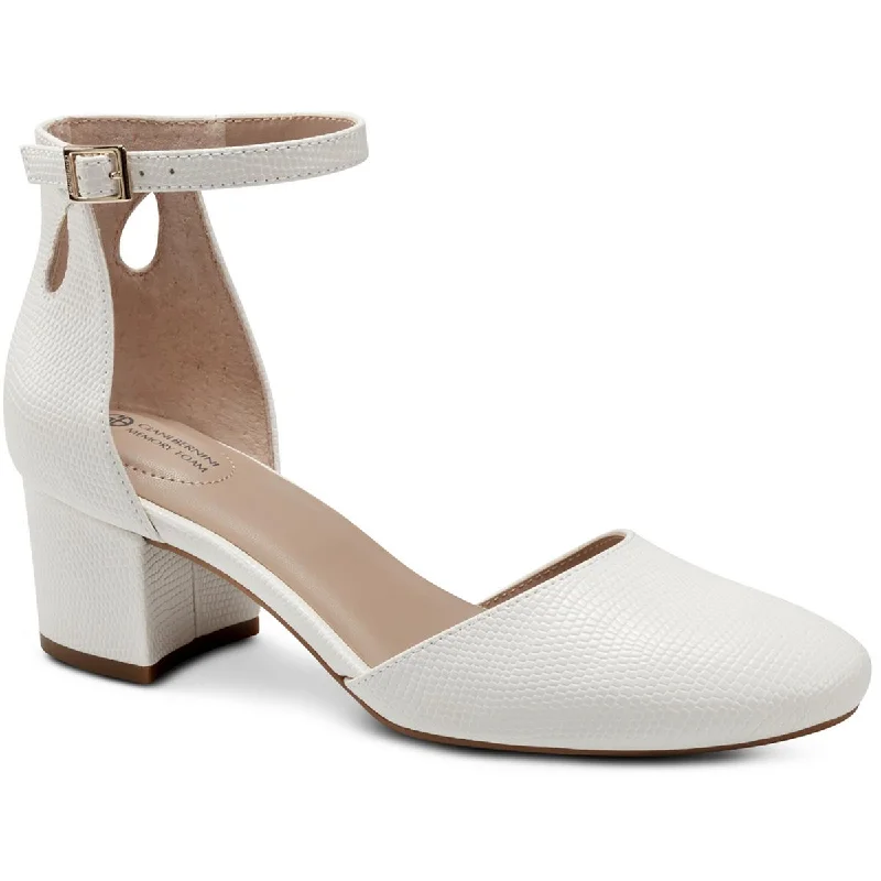 Lightweight sandals for warm coastal evenings-Giani Bernini Womens Izzee Memory Foam Ankle Strap D'Orsay Heels