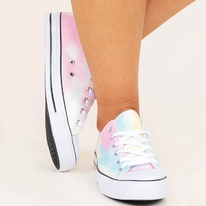 Athletic shoes with soft linings -Look On The Bright Side Sneakers, Multi