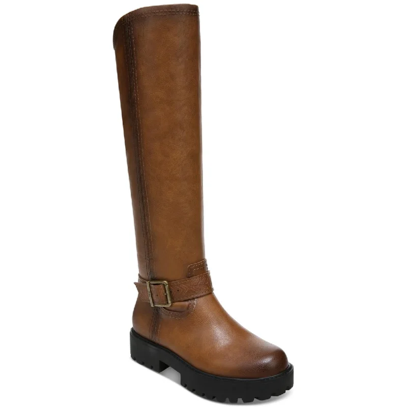 Boots with smooth ridge treads -Zodiac Womens Solana Zipper Knee-High Boots