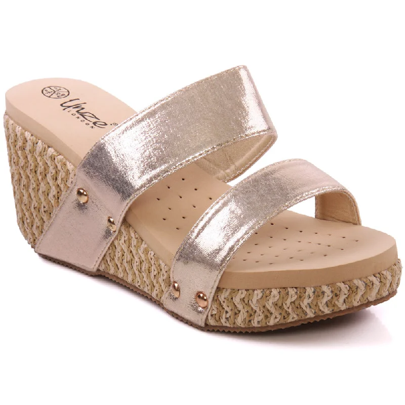 Slippers with dusk nap repose -Womens ‘Babita’ Wedge Summer Slippers