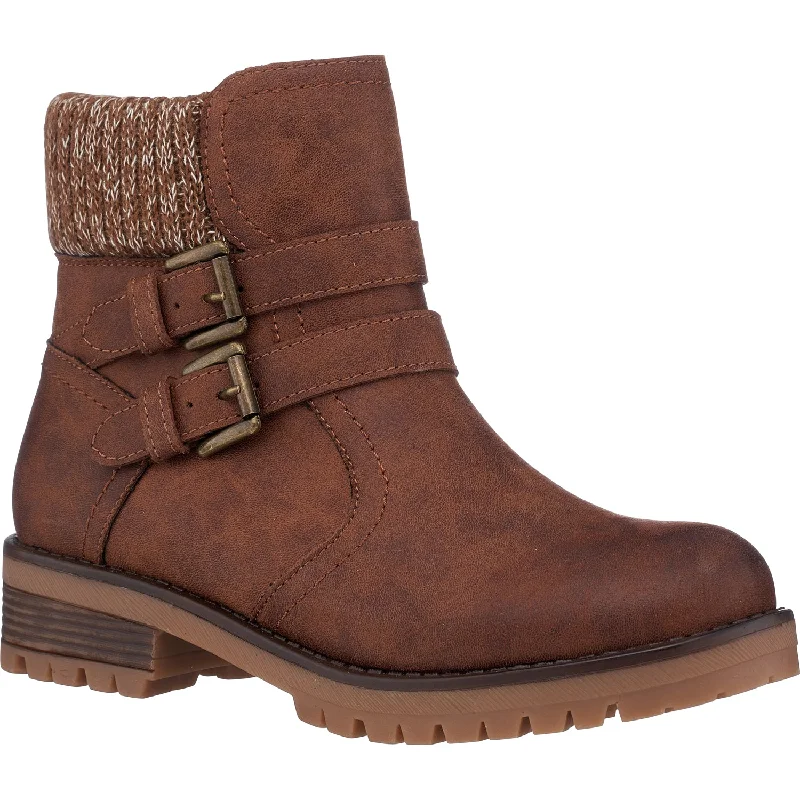 Boots with quiet ridge hush -Valli Brown Ankle Bootie