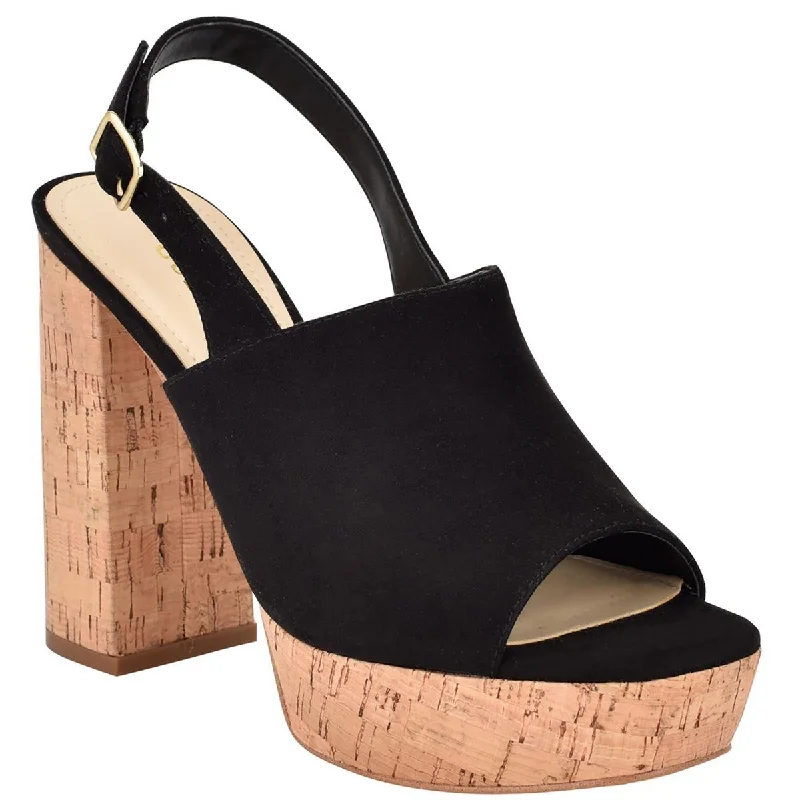 Fashionable sandals for warm shore evenings-Guess Womens Caleesi Block Heel Cork Platform Heels