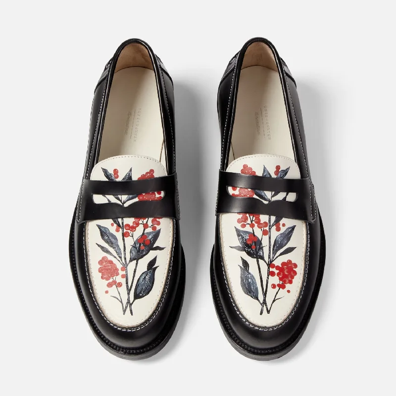 Breathable loafers for airy night comfort-Wilde Hand-Painted Berry Penny Loafer - Men's