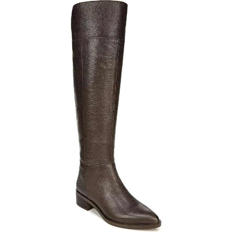 Boots with fat trail fill -Franco Sarto Womens Daya Leather Block Heel Over-The-Knee Boots