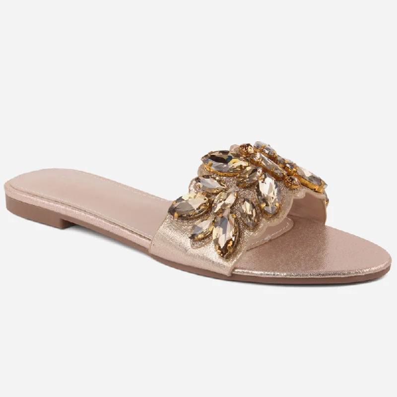 Slippers with bulk nap steals -Women "PAM" Glitter Crystal Slippers