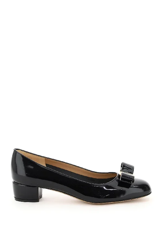 High heels with elastic ankle straps -Ferragamo Elegant Vara Pumps - 1C Width