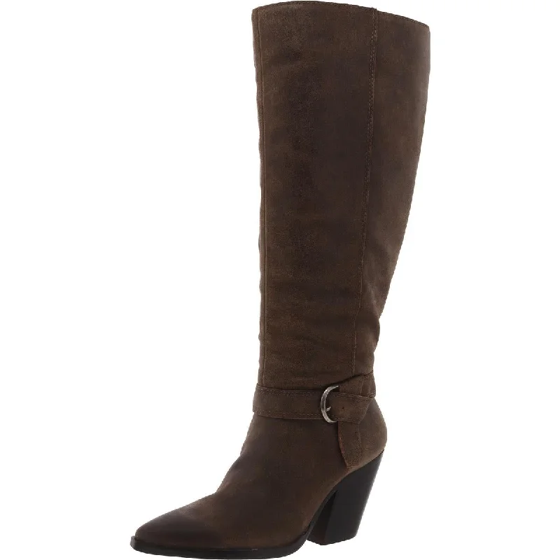 Chic boots with ridge plush -Vince Camuto Womens Grathlyn 2 Suede Wide Calf Knee-High Boots