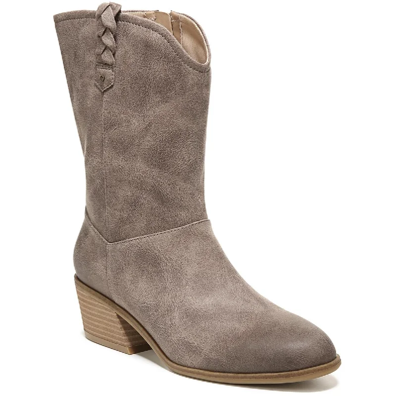 Boots with eco ridge repose -Dr. Scholl's Shoes Womens Layla Block Heel Side Zip Mid-Calf Boots