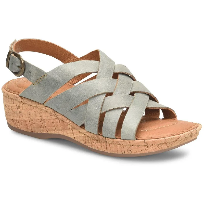 Fashionable sandals for warm beach evenings-Born Womens Laila Leather Ankle Slingback Sandals