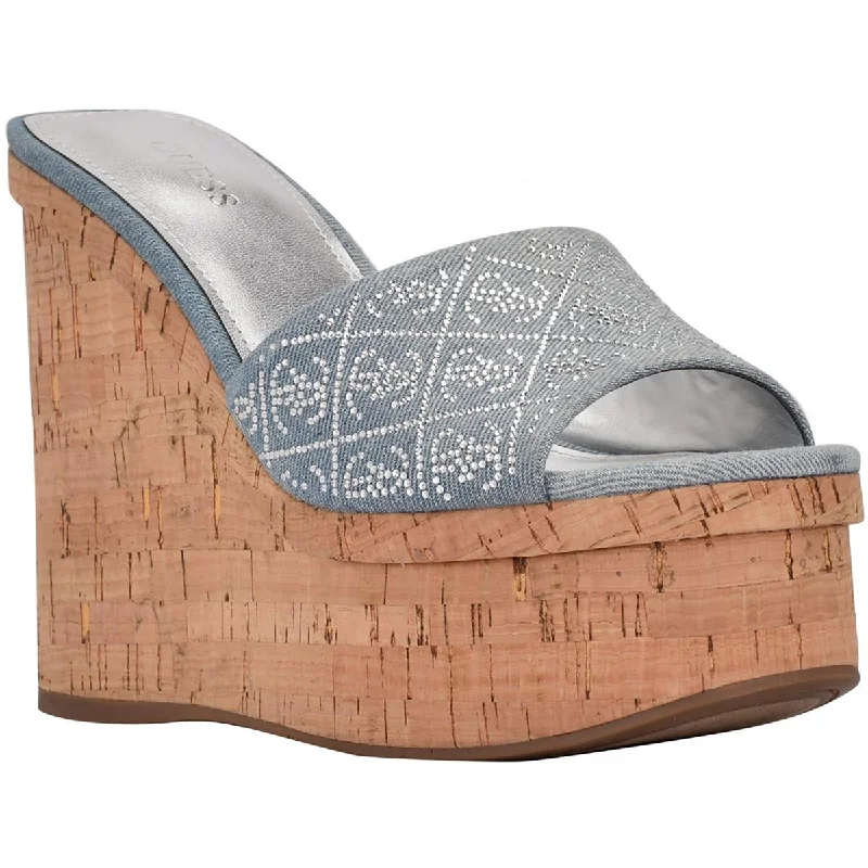 Premium sandals for luxury coastal evenings-Guess Womens Catiaee  Platform Heels