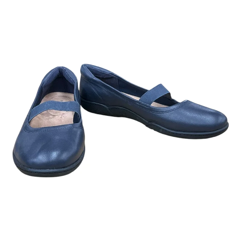 Flats for men with arch soothing -Shoes Flats By Easy Spirit In Blue, Size: 8.5