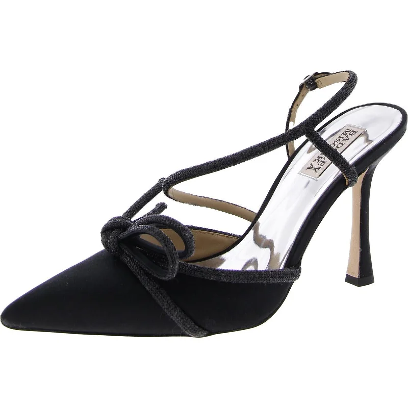 High heels with pliant sole fabrics -ELAINE Womens Satin Pointed toe Pumps