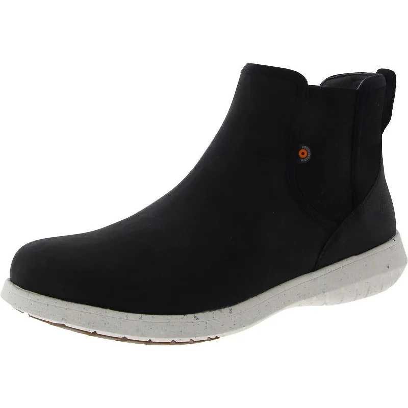 Boots with free toe room -Bogs Womens Juniper Leather Ankle Chelsea Boots