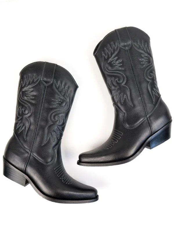 Slip-on boots with fast ridges -Western Boots