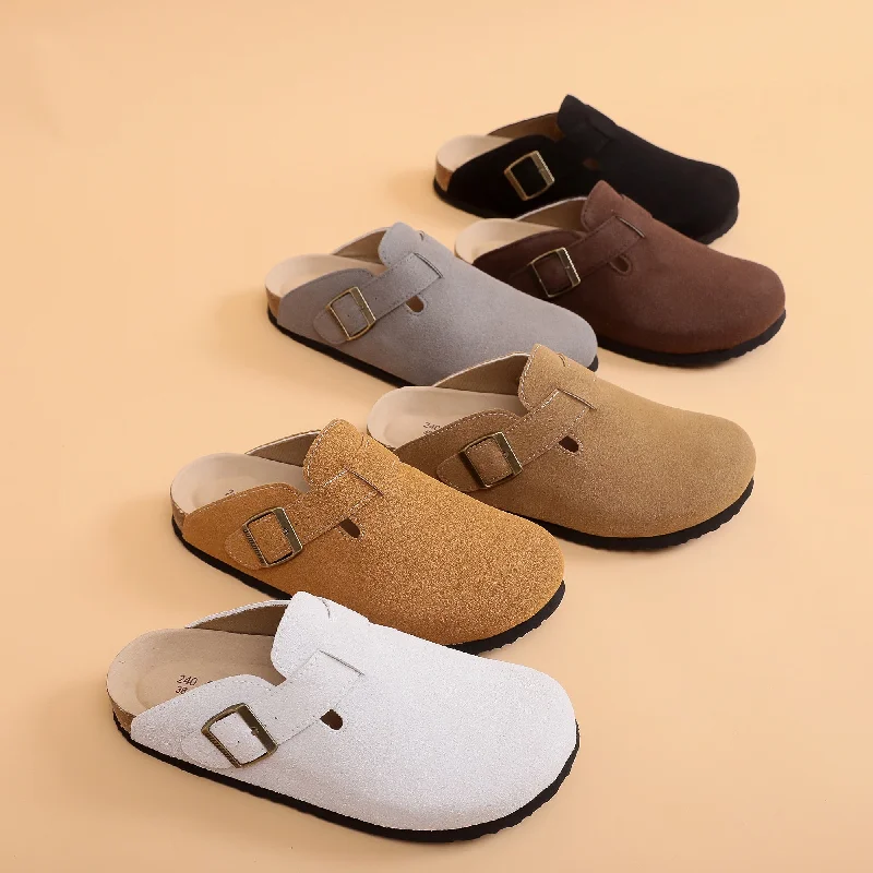 Slippers with earth nap tones -Boston Clogs - Men's Slippers