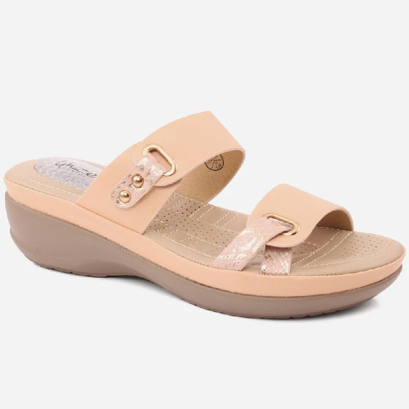 Slippers with mellow nap calm -Women" IRMA" Two Strap Comfort Slippers