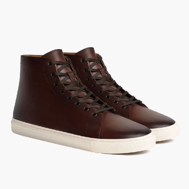 Athletic shoes for gym fans -Premier High Top | Coffee