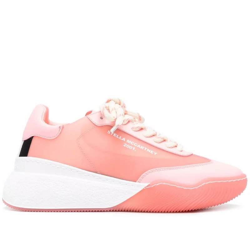 Athletic shoes with soft padding -STELLA MCCARTNEY Chic Loop Lace-Up Sneakers with 4 cm Heel for Women