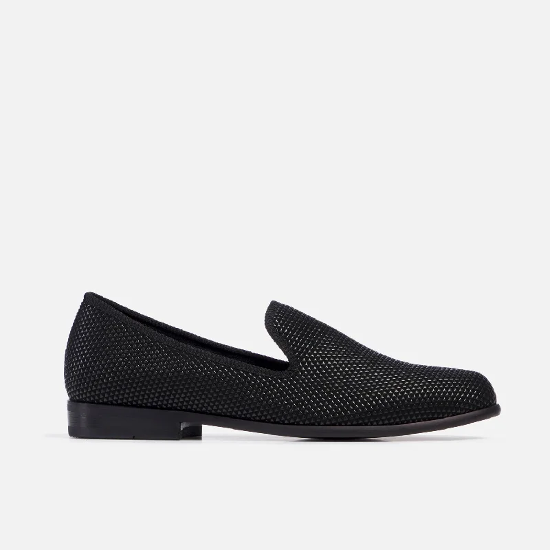 Soft loafers for relaxed evening walks-Duke Pyramid Black Loafer - Men's