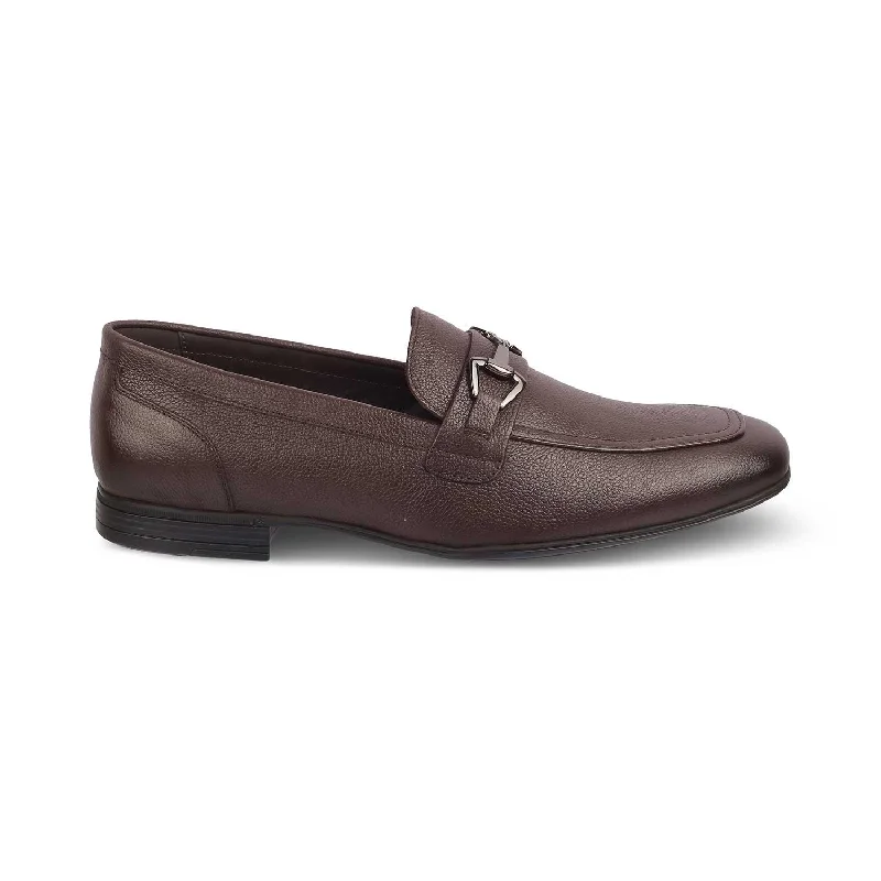 Durable loafers for busy evening strolls-The Bremen Brown Men's Leather Loafers Tresmode