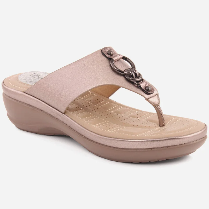 Slippers for post-shower calm -Women "MARTINA" Wedge Heel Comfort Slippers