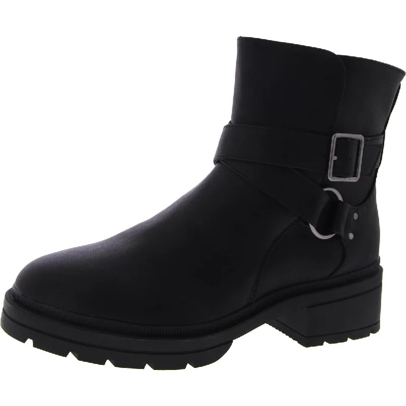 Boots with cling ridge treads -Rocket Dog Womens Illumece Faux Leather Combat & Lace-Up Boots