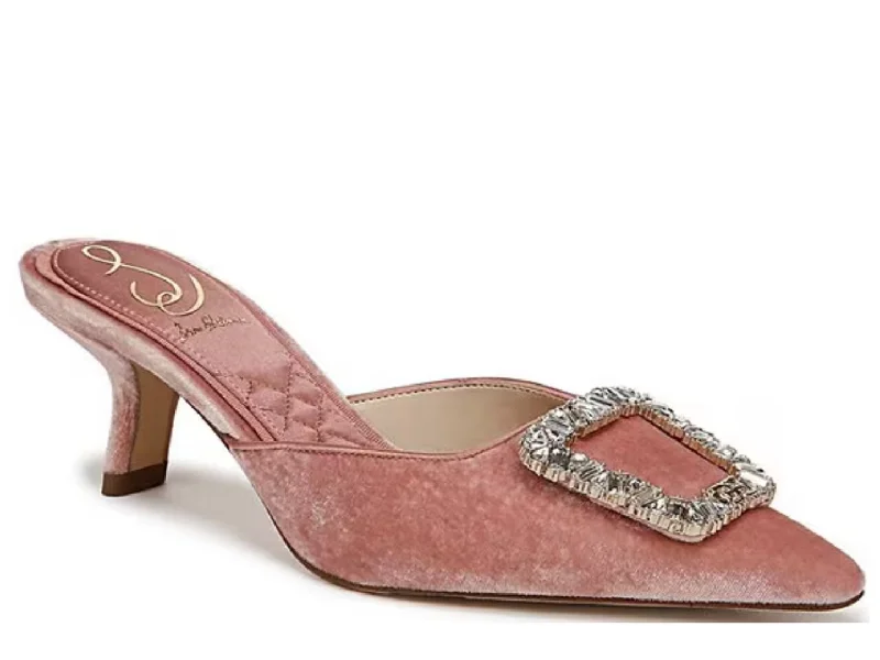 High heels with lively fall energy -Sam Edelman: Brit Mule in Peony Velvet